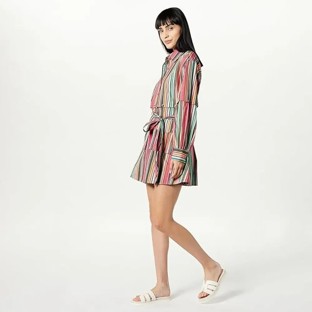 The Drop Women's *Convertible* Mini Shirt Dress with Belt, Size Small, NWT - Picture 4 of 5